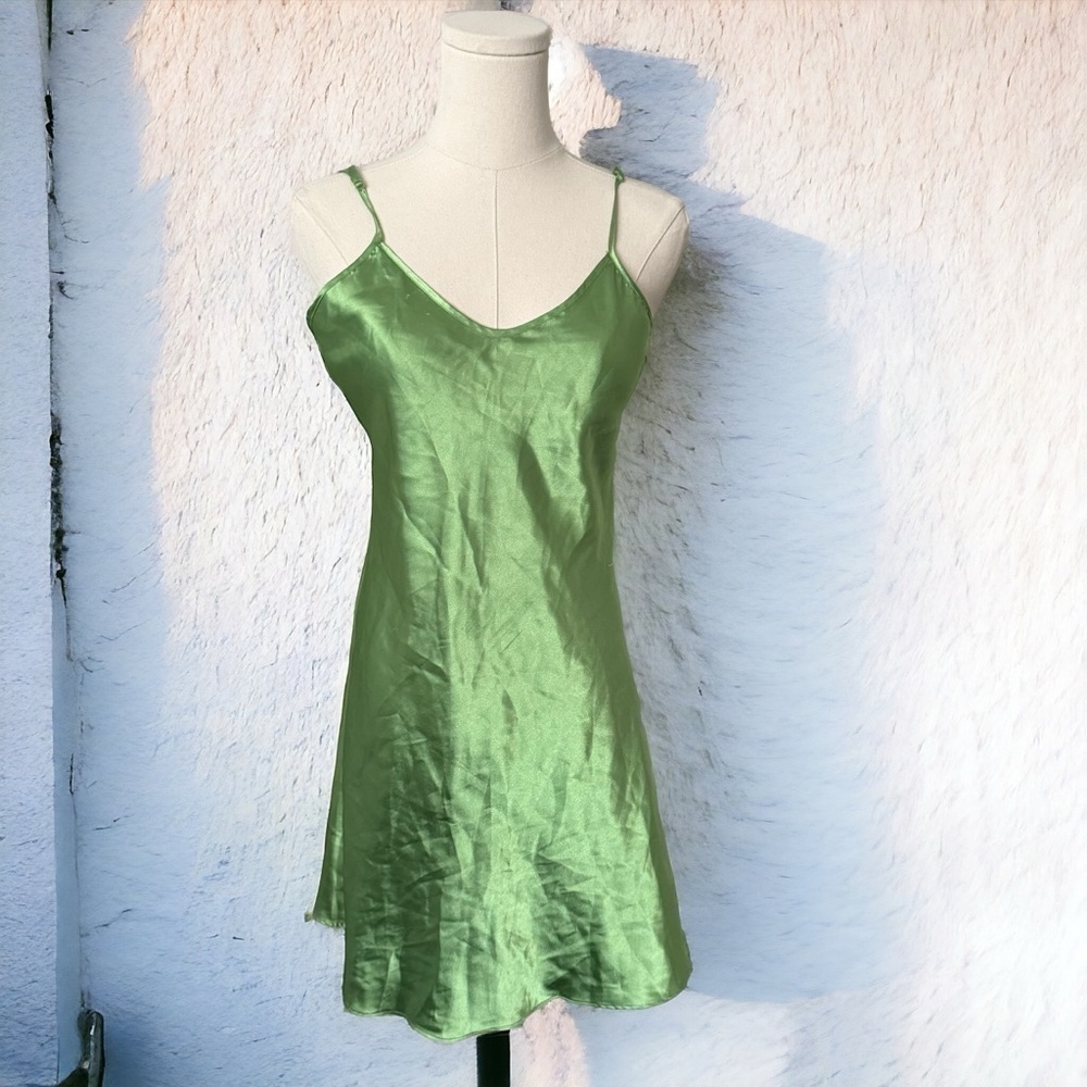 Vintage peridot tinkerbell slip dress S - Picture 1 of 7